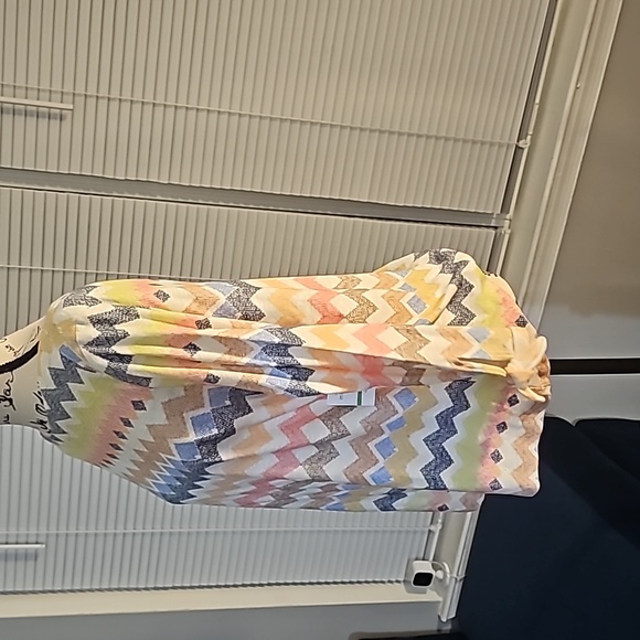 Rafaella Multicolor 3/4 Sleeve Blouse Large - Picture 3 of 9